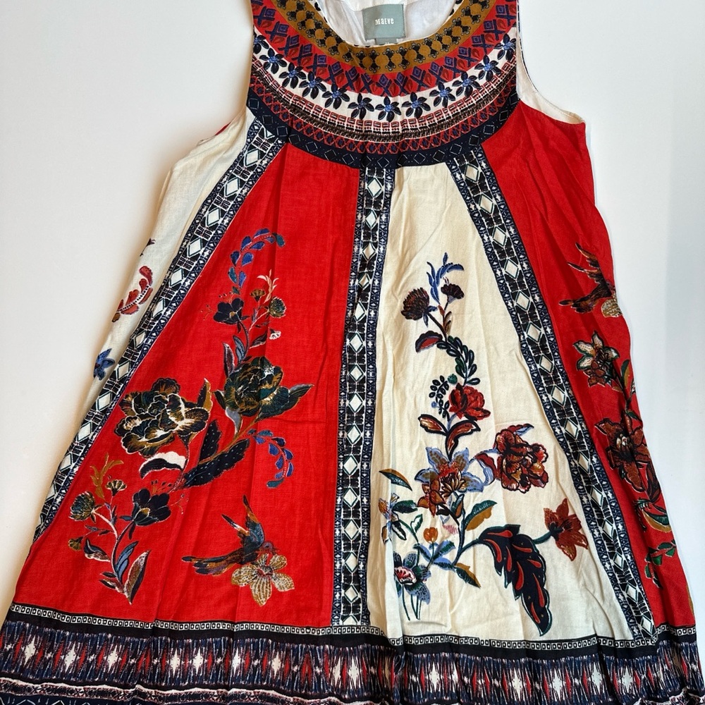 Floral Embroidered Sleeveless Dress